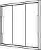 Koralle Schiebetür myDay BS3 170 1665-1705x1600 Silber matt ESG trans.