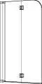 Koralle Falttür myDay BF2A L 132 1305-1325x1400 Silber matt ESG trans.