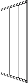 Koralle Schiebetür TwiggyTop DSTT 3 80 760-800x1950 Silber matt ESG transparent – Bild 4