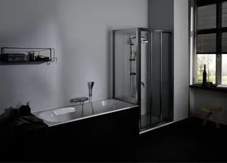Koralle Trennwand TwiggyTop TDTTK 80 760-780x1700 Silber matt ESG transparent