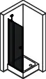 Hüppe Schwingt.501 Design ST 900-1900mm m.fest.Segm.510611.055.321 weiß Glas 321 – Bild 5