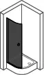 Hüppe 501 Design Schwingtür B800 H1900 2-flügelig 510660 092 321 chrom/ESG – Bild 3