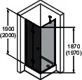 Schwingfalttür 90x190cm, Bef.li,Int. AP 501 DESIGN 510951092375 chromgl – Bild 4