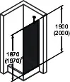Seitenwand 75x165cm, ESG 501 DESIGN 510801087321 si-matt – Bild 4