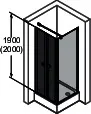 Hüppe DA 501 Design pure 4-Eck PTS 100 H:2000 silber matt klar – Bild 4