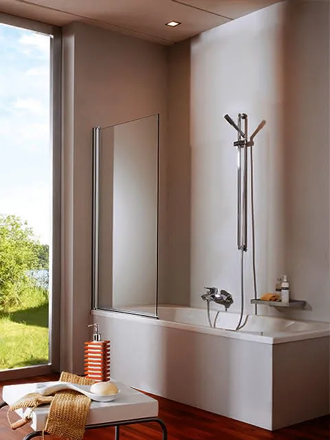Hüppe DA 501 Design pure Badewanne Abt. 1tlg.75 H:1500 chromglanz klar