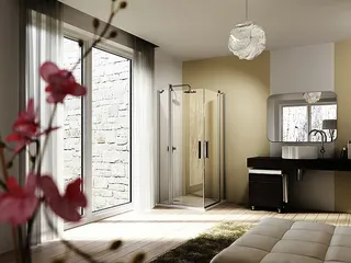 Hüppe DA Design E 4-Eck STN/S 1/2 STE fS 100 H:2000 chromglanz klar