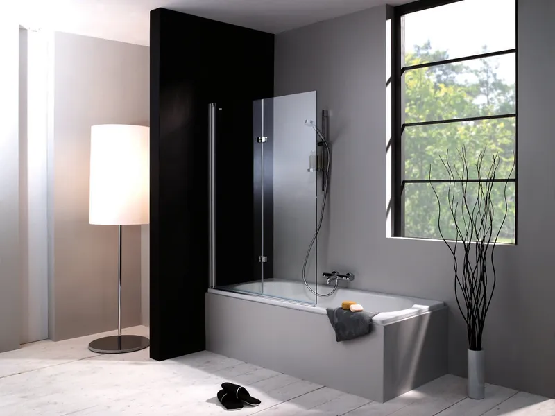 Hüppe DA 501 Design pure Badewanne Abt. SFT 100 links H:1500 silber matt klar