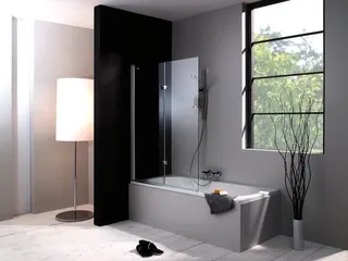 Hüppe DA 501 Design pure Badewanne Abt. SFT 100 links H:1500 silber matt klar