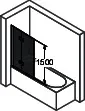 Hüppe DA 501 Design pure Badewanne Abt. SFT 100 links H:1500 silber matt klar – Bild 4