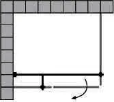 sanibel 4001/5001-Haltestange rund A16 Glas/Wand 520047 1000mm lang chrom