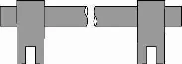 sanibel 4001/5001-Haltestange eckig A16 Glas/Glas 520068 1800mm lang chrom