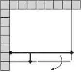 sanibel 4001/5001-Haltestange eckig A16 Glas/Wand 520069 1000mm lang chrom