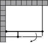 sanibel 4001/5001-Haltestange eckig A16 Glas/Wand 520070 1500mm lang chrom