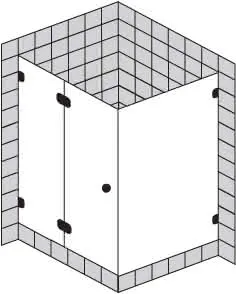 sanibel 5001-Pendeltür FE u Trennw. A16 S5RE11.12 bis 1200x1200x2200mm chrom/ESG