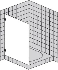 sanibel 5001-Trennwand A16 S5RE30.14 bis 1400x2200mm chrom/ESG
