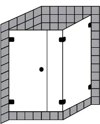 sanibel 5001-Pendeltür FE u Trennw. A16 S5RE18.12 bis 1200x1200x2200mm chrom/ESG