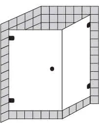 sanibel 5001-Pendeltür und Trennwand A16 S5RE13.10 bis 1000x1000x2200mm chrom/ESG