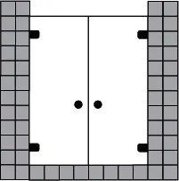 sanibel 5001-Pendeltür 2-tlg. Nische A16 S5RE22.14 bis 1400x2200mm chrom/ESG
