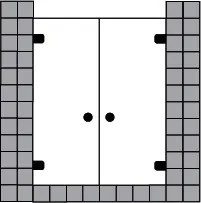 sanibel 5001-Pendeltür 2-tlg. Nische A16 S5RE22.12 bis 1200x2200mm chrom/ESG