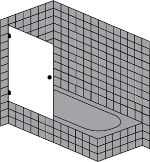 sanibel 5001-Pendeltür a. Badewanne A16 S5RE31.5 bis 800x1500mm chrom/ESG