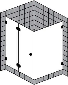 sanibel 5001-Pendeltür FE u Trennw. A16 S5RR11.10 bis 1000x1000x2200mm chrom/ESG