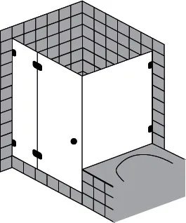 sanibel 5001-Pendeltür FE u Trennw. A16 S5RR12.10 bis 1000x1000x2200mm chrom/ESG