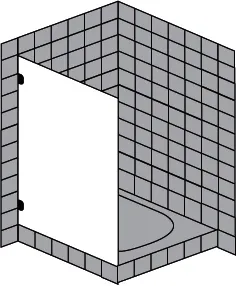 sanibel 5001-Trennwand A16 S5RR30.14 bis 1400x2200mm chrom/ESG