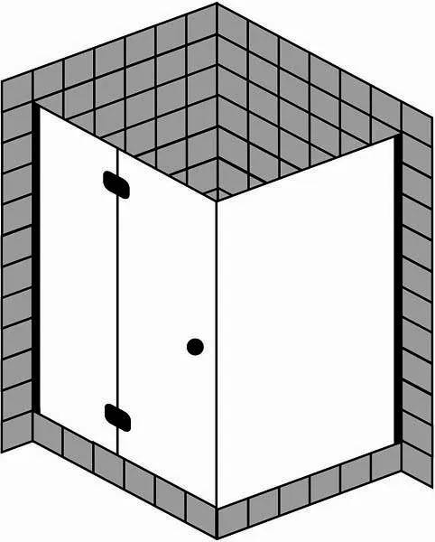 sanibel 5001-Pendeltür FE links u. TW A16 S5TE11L 800x1000x2000mm chrom/ESG