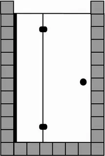 sanibel 5001-Pendeltür FE Nische links A16 S5TE21L 800x2000mm chrom/ESG