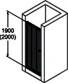 HÜPPE DA Alpha 2 4-Eck GT 2mfS 80 H:1900 weiß klar – Bild 4