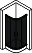 HÜPPE DA Classics 2 1/4 Kreis GT 90/90 H:2000 R:550 silber hochglanz klar – Bild 5