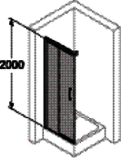 HÜPPE DA Classics 2 EasyEntry 4-Eck 1/2 GT E2 80/li H:2000 weiß klar – Bild 4