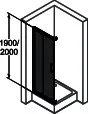 HÜPPE DA Classics 2 4-Eck 1/2 GT E2 70 H:2000 weiß klar – Bild 4