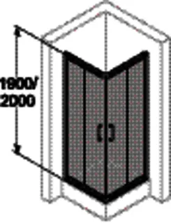 HÜPPE DA Classics 2 4-Eck GT E2 80/80 H:1900 weiß klar – Bild 4