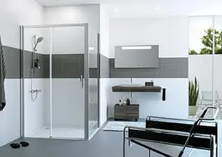 HÜPPE DA Classics 2 EasyEntry 4-Eck GT 1tlg. mfS 120/li H:2000 sihoch klar