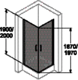 HÜPPE DA Classics 2 4-Eck STE 90/90 H:2000 weiß klar – Bild 4