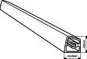Koralle Wasserhemmleiste S600 NS VKS2 R500 725-1200 Silber Hochglanz