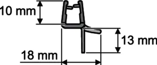 Ablaufleiste gebogen, Länge: 880 mm 4YOU # 070043 für 6 mm Glasstärke – Bild 5