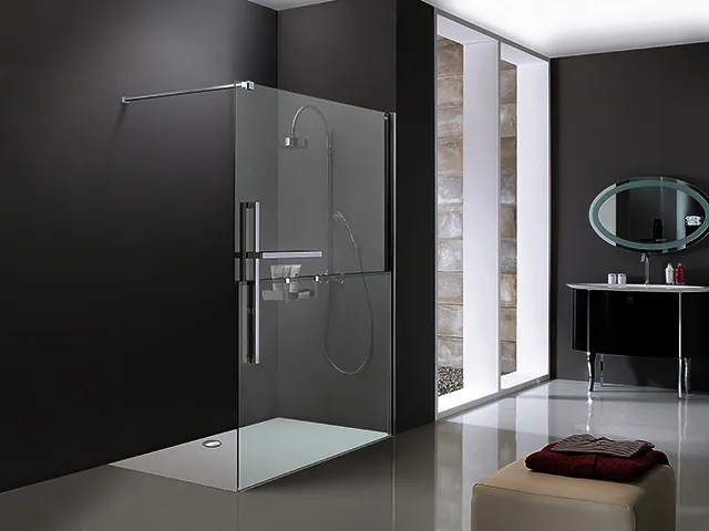 HÜPPE DA Duplo TG 4-Eck Walk-In 1000/re H:2000 chrom-chrom Combidekor Sand Plus