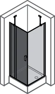 Schwingtür m. FF, Maßanf. trend4YOU, Glas, silber matt – Bild 4