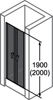 Pendeltür in Nische 90x200cm ESG AP trend4YOU 2.0, si-matt – Bild 5