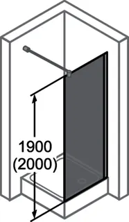 Seitenwand f. Pendeltür 100x200cm ESG AP trend4YOU 2.0, si-matt – Bild 5
