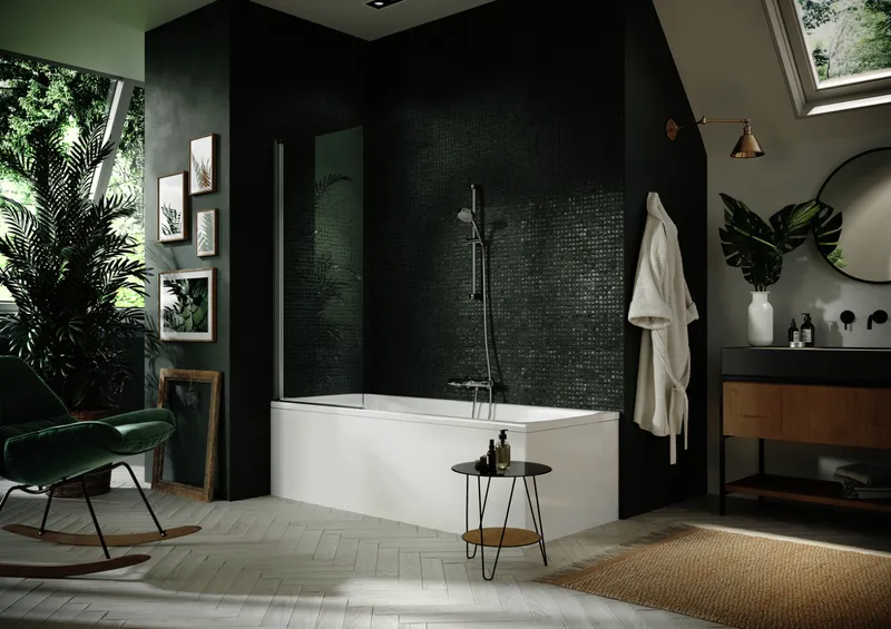 Badewannenabtr. 1tlg. 75x150cm ESG trend4YOU 2.0, si-matt