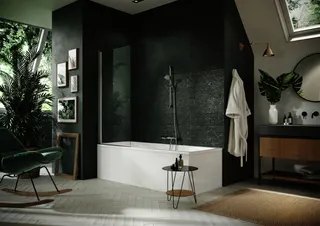 Badewannenabtr. 1tlg. 75x150cm ESG trend4YOU 2.0, si-matt