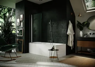 Badewannenabtr. 2tlg. 95x150cm ESG trend4YOU 2.0, si-matt