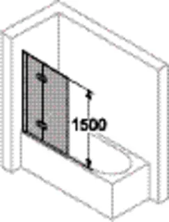 Badewanne-Abtr. SW-Falttür 100x150cm links ESG trend4YOU 2.0, si-matt – Bild 5