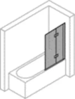 Badewanne-Abtr. SW-Falttür 120x150cm rechts ESG trend4YOU 2.0, si-matt – Bild 3