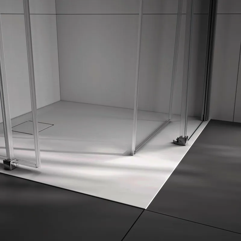GT-Eckeinstieg 2-teilig (1/2) Maßanf. aktiv4YOU, Glas, silber matt