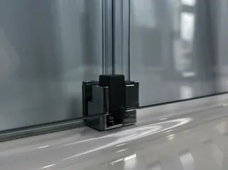 Viertelkreis Gleittür, R=550 Maßanf. aktiv4YOU, Glas, silber matt – Bild 3
